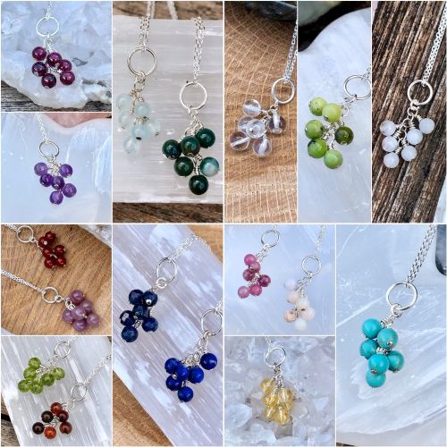 Birthstone Cluster Necklaces